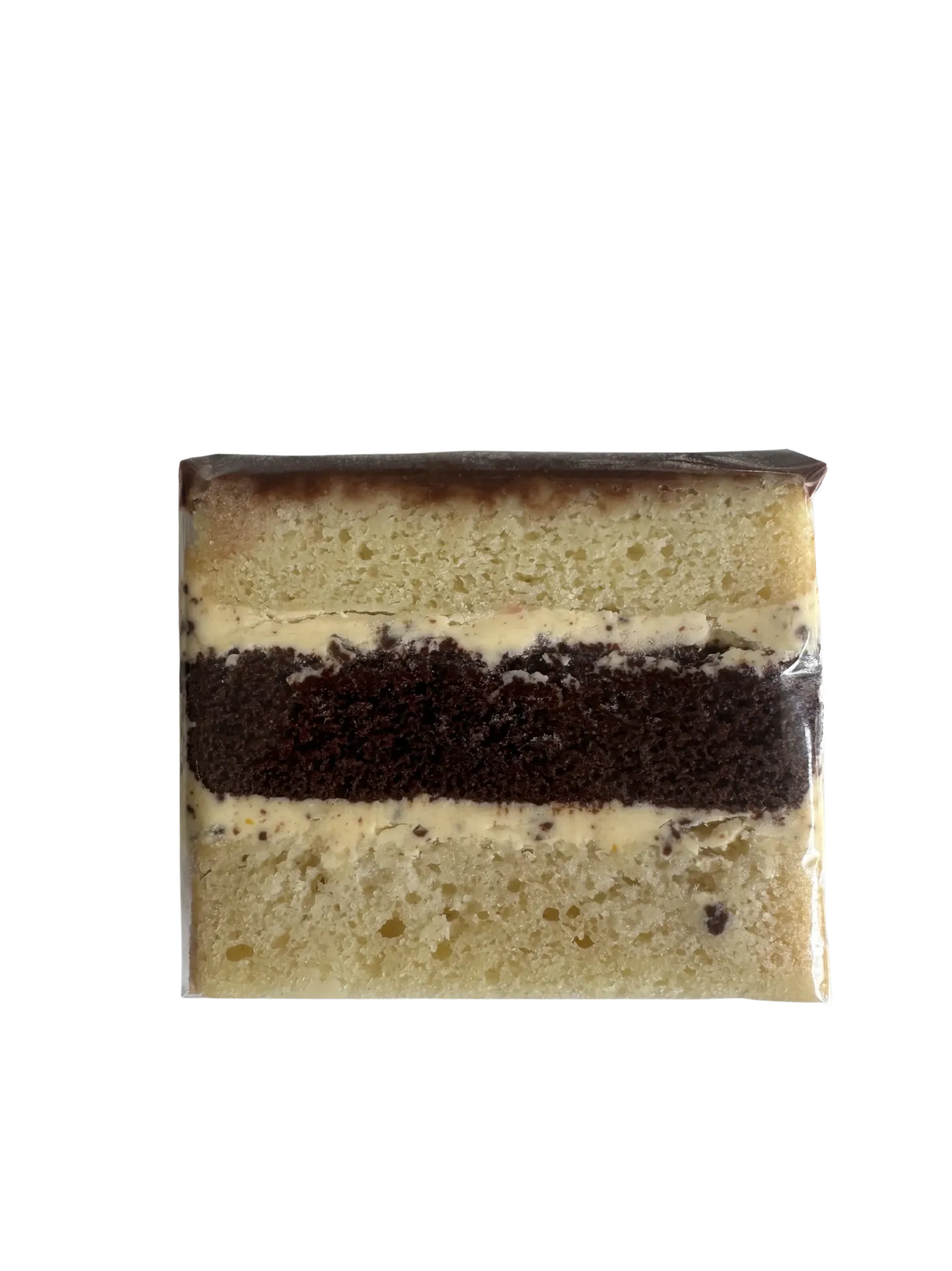 Vanilla Chocolate Cake Slice
